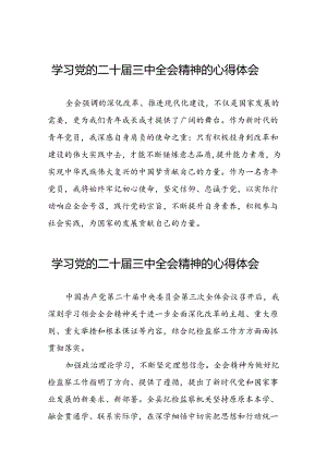 党员干部二十届三中全会精神学习体会模板33篇.docx