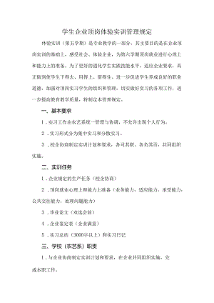 学生企业顶岗体验实训管理规定.docx