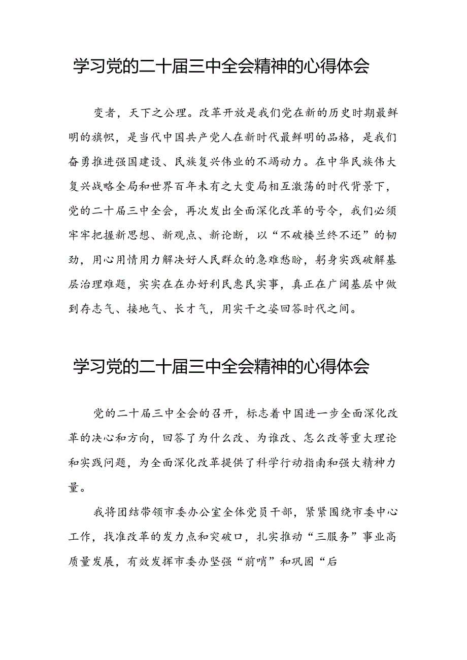 (最新样本)学习党的二十届三中全会精神的心得感悟三十篇.docx_第2页