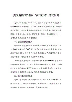 派出所开展2024年夏季治安打击整治行动情况汇报(十五篇).docx
