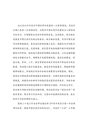 2024年党的二十届三中全会精神学习体会研讨发言材料合集三十篇.docx
