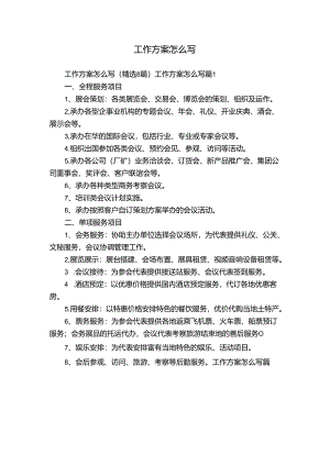 工作方案怎么写.docx