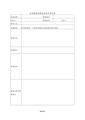 XX电子材料科技有限公司应急预案演练总结及评审记录（2024年）.docx