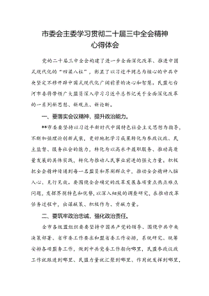 市委会主委学习贯彻二十届三中全会精神心得体会.docx