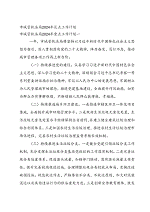 市城管执法局2024年重点工作计划.docx