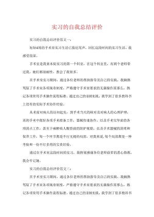实习的自我总结评价.docx