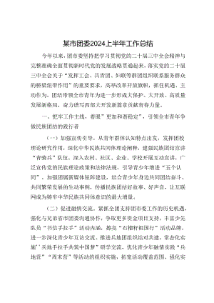 某市团委2024上半年工作总结.docx
