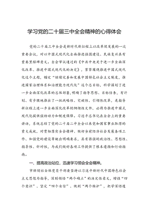 学习贯彻党的二十届三中全会精神的心得体会简短交流发言材料汇编33篇.docx