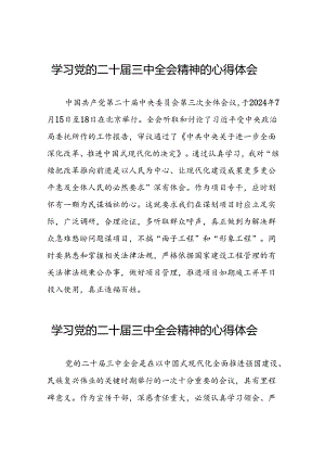2024年党的二十届三中全会精神学习体会研讨发言合集39篇.docx