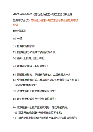 劳动能力鉴定-职工工伤与职业病致残等级分级.docx