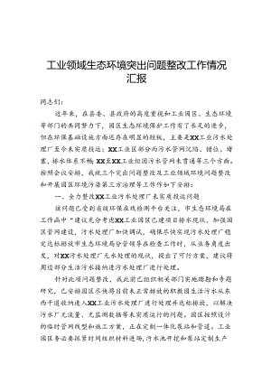 关于做好环保基础设施生态环境突出问题整改工作的发言.docx