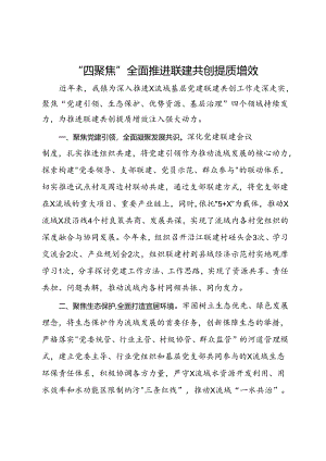 交流发言：“四聚焦”全面推进联建共创提质增效.docx