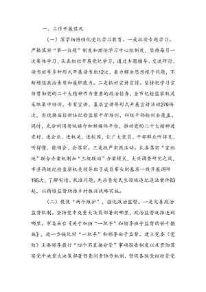 纪委2024年上半年工作总结.docx
