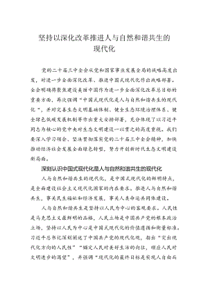 坚持以深化改革推进人与自然和谐共生的现代化.docx