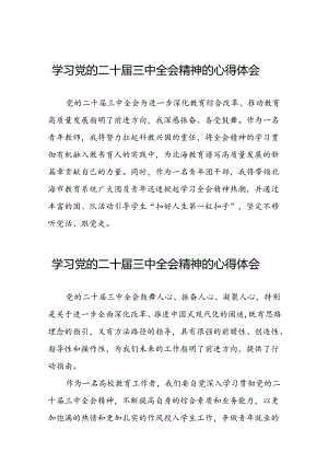 2024年学习贯彻二十届三中全会精神的心得体会合集42篇.docx