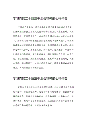 党员学习党的二十届三中全会精神的心得感悟简短发言材料33篇.docx
