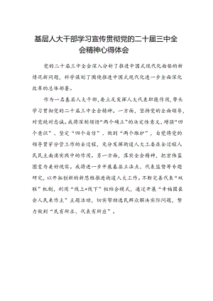 基层人大干部学习宣传贯彻党的二十届三中全会精神心得体会.docx