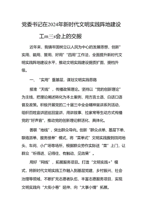 党委书记在2024年新时代文明实践阵地建设工作推进会上的交流发言范文.docx
