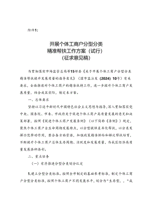 开展个体工商户分型分类精准帮扶工作方案（试行）（征求意见稿）.docx
