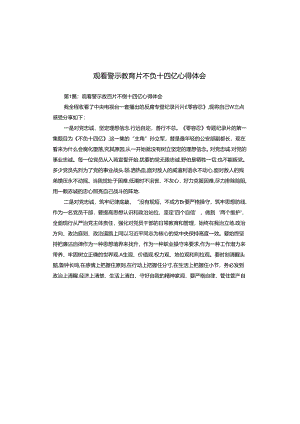 观看警示教育片不负十四亿心得体会.docx