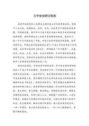 三中全会研讨发言稿.docx