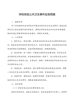 学校2024年关于卫生防疫突发公共卫生事件应急预案.docx