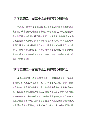 2024年党的二十届三中全会精神学习体会简短发言四十篇.docx
