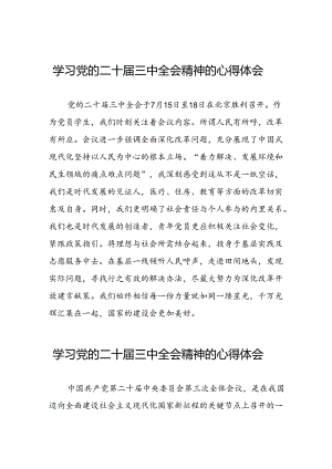 党员干部学习贯彻党的二十届三中全会精神心得体会四十篇.docx