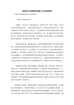 县委书记抓基层党建工作述职报告.docx