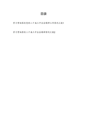 国企公司党委学习贯彻落实党的二十届三中全会精神工作情况汇报2篇.docx
