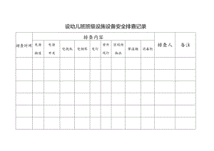 班级设施设备安全排查记录.docx