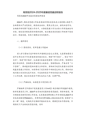 局党组2024-2025年度基层党建述职报告.docx