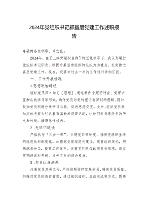 2024年党组织书记抓基层党建工作述职报告.docx