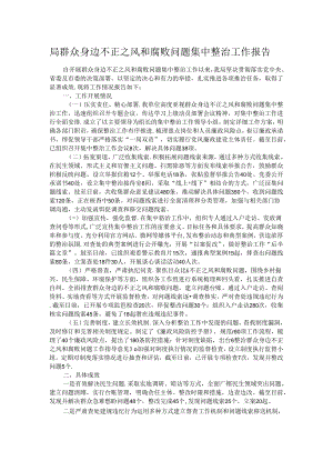 局群众身边不正之风和腐败问题集中整治工作报告.docx