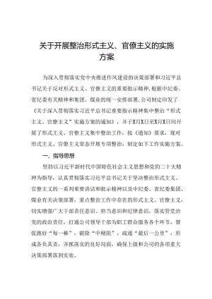 2024年关于开展形式主义、官僚主义专项整治实施方案11篇.docx