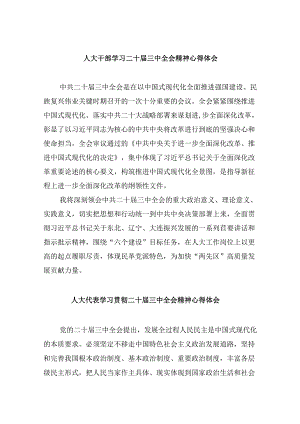 人大干部学习二十届三中全会精神心得体会5篇（详细版）.docx