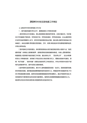 2024年村党支部党建工作计划.docx