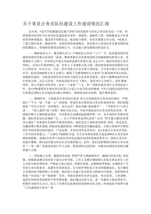 关于某县公务员队伍建设工作建设情况汇报.docx