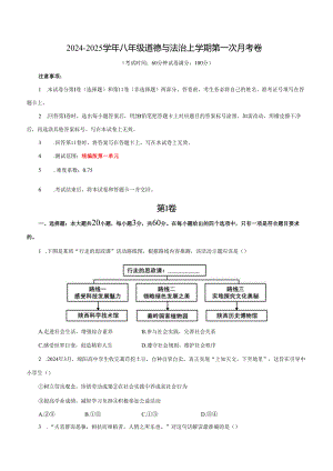 部编道德与法治八年级上第一单元测评.docx