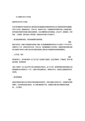 康复科工作计划.docx