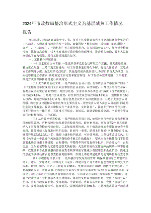 2024年市政数局整治形式主义为基层减负工作情况报告.docx