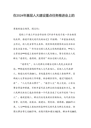 在2024年基层人大建设重点任务推进会上的汇报发言范文.docx
