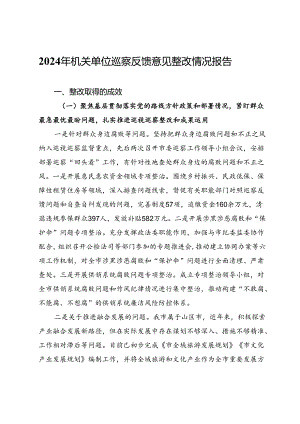 2024年机关单位巡察反馈意见整改情况报告.docx