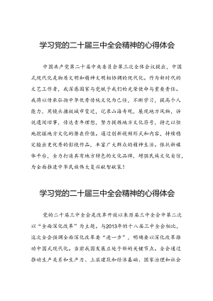 党员干部二十届三中全会精神学习体会范文四十篇.docx