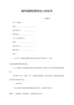 城市品牌运营合伙人协议书.docx