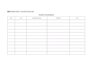XX物业服务有限公司劳动防护用品台账（2024年）.docx