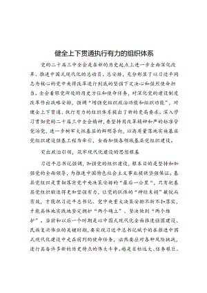 健全上下贯通执行有力的组织体系.docx