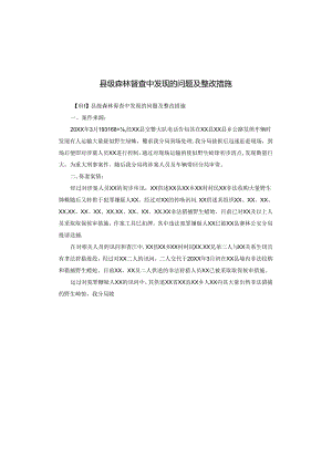 县级森林督查中发现的问题及整改措施.docx