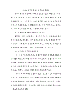 2024单位形式主义官僚主义专项整治工作报告.docx