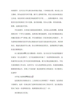 小学见习教师的自我鉴定.docx